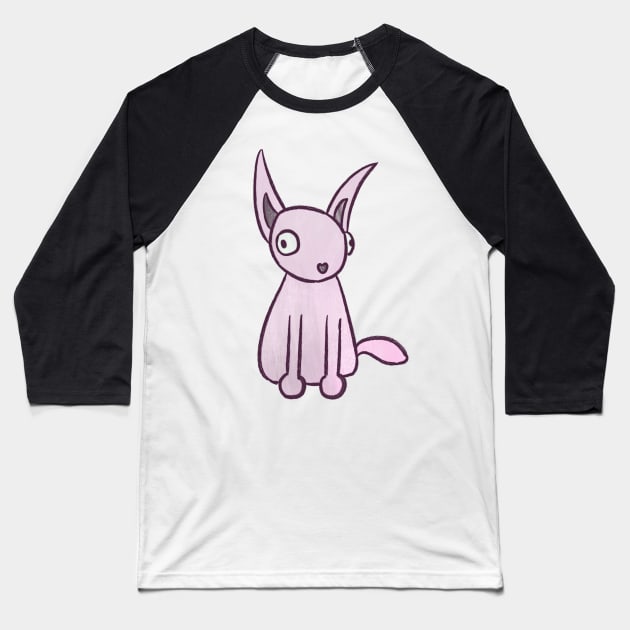 Cute Sphynx Drawing Baseball T-Shirt by Oranges